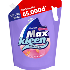 Nước giặt xả Maxkleen hoa nắng túi 3.8Kg chính hãng
