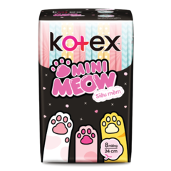 Băng vệ sinh Kotex Mini Meow Siêu Mềm SMC 8 miếng chính hãng