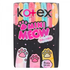 Lô 3 băng vệ sinh Kotex mini Meow siêu mềm SMC 8M chính hãng