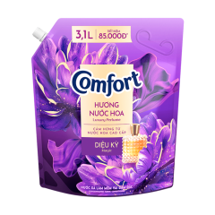 Nước xả vải Comfort hương nước hoa diệu kỳ túi 3.1L chính hãng