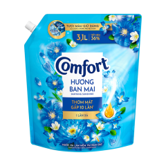 Nước xả vải Comfort 1 lần xả hương ban mai túi 3.1 lít chính hãng