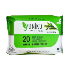 Khăn ướt Yuniku Floral 20 tờ chính hãng