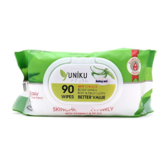 Khăn ướt Yuniku Aloe Vera 90 tờ chính hãng