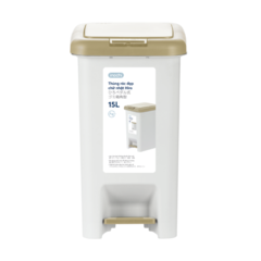 Thùng rác đạp chữ nhật HIRO 15L chính hãng