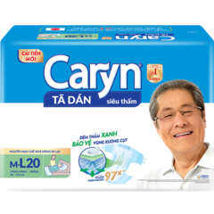 Tã dán người lớn Caryn M-L20Mc 8M + Liner Cool 40 chính hãng