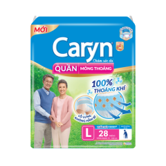 Tã quần Caryn mỏng nhẹ L28 chính hãng