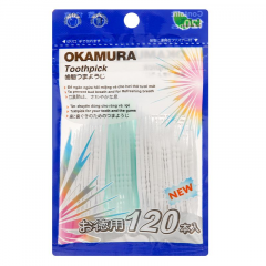 Tăm nhựa Okamura bịch 120 cây chính hãng