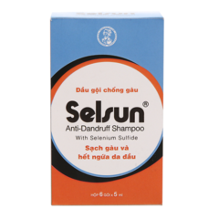 Lô 6 gói dầu gội Selsun trị gàu 5ml chính hãng