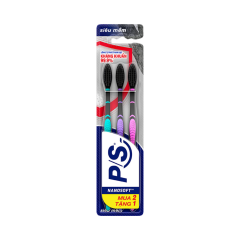 Lô 2+1 bàn chải đánh răng P/S than bạc kháng khuẩn 99,9% chính hãng
