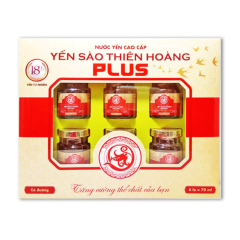 Hộp 6 nước yến sào Thiên Hoàng Plus 18% hũ 70ml chính hãng | Siêu Thị GO!– Thực phẩm giá tốt