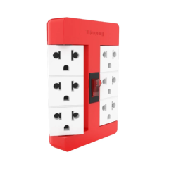 Ổ cắm xoay Điện Quang 63RW 6L3C đỏ trắng chính hãng
