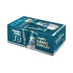 Thùng 18 bia Saigon chill 330ml chính hãng