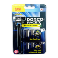 Bộ dao cạo + lưỡi Dorco 3L TRA09 chính hãng