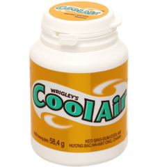 Kẹo gum Cool Air mật ong chanh hũ 58.4g chính hãng