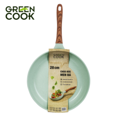 Chảo đúc đáy từ Green Cook GCP06-28IH xanh ngọc 28cm chính hãng