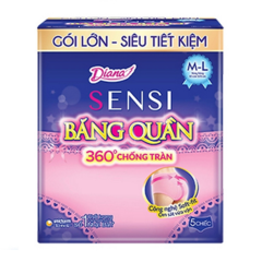 Băng vệ sinh Diana Seni ban đêm dạng quần size M-L 5 miếng chính hãng