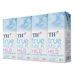 Lốc 4 sữa tiệt trùng TH true Milk Hilo tự nhiên 180ml chính hãng | Siêu Thị GO!– Thực phẩm giá tốt