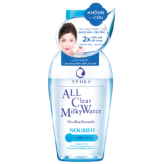 Nước tẩy trang 2 lớp sạch sâu Senka Milky Water 230ml chính hãng