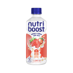 Nước trái cây Nutriboost dâu sữa yến mạch 297ml chính hãng