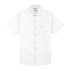 Áo sơ mi nam trơn ngắn tay M19 màu trắng size M chính hãng