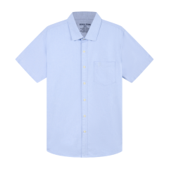 Áo sơ mi nam trơn ngắn tay M19 màu xanh biển size M chính hãng