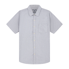 Áo sơ mi nam trơn ngắn tay M19 màu xám size M chính hãng