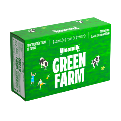 Thùng 12 lô 4 sữa Vinamilk Green Farm 100% có đường 180ml chính hãng