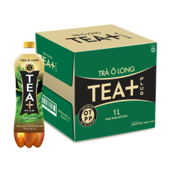 Thùng 12 trà Olong Tea Plus chai 1 lít chính hãng