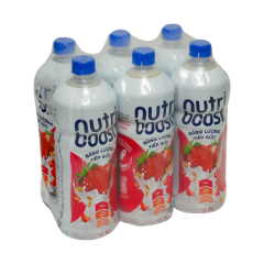Lô 6 sữa trái cây Nutriboost dâu sữa yến mạch 1 lít chính hãng