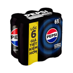 Lô 6 nước ngọt Pepsi Zero lon 320ml chính hãng | Siêu Thị GO!– Thực phẩm giá tốt