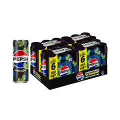 Thùng 24 lon Nước ngọt Pepsi Zero vị chanh lon 320ml chính hãng