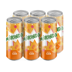 Lô 6 nước ngọt Mirinda cam lon 320ml chính hãng