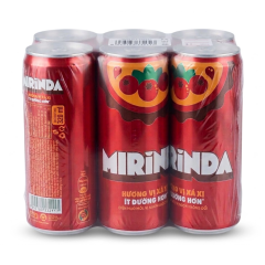 Lô 6 nước ngọt Mirinda xá xị lon 320ml chính hãng