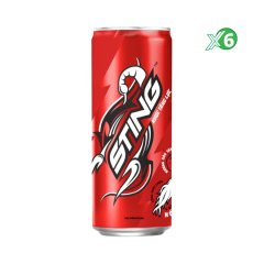 Lô 6 lon nước tăng lực Sting dâu 320ml chính hãng