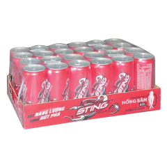 Thùng 24 lon Nước tăng lực Sting dâu 320ml chính hãng