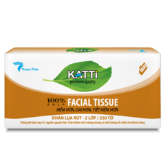 Lô 3 Khăn giấy rút Katti 250 tờ chính hãng