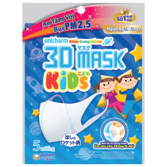 Khẩu trang Unicharm 3D Mask trẻ em gói 5 miếng chính hãng