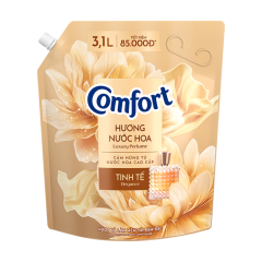 Nước xả vải Comfort hương nước hoa tinh tế túi 3.1L chính hãng