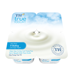 Lô 4 sữa chua TH true Yogurt ít đường 100g chính hãng | Siêu Thị GO!– Thực phẩm giá tốt