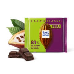 Socola Ritter Sport Dark 81% cacao 100g chính hãng