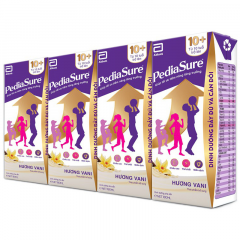 Lốc 4 sữa Pediasure hương vani bé từ 10 tuổi trở lên 180ml chính hãng
