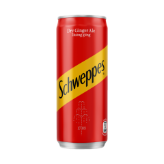 Nước Soda Schweepes Dry Ginger lon 320ml chính hãng