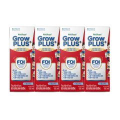 Lô 4 SPDD pha sẵn Grow Plus+ ít đường hộp 180ml chính hãng
