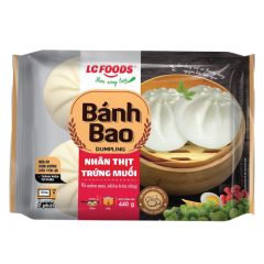 Bánh bao LC Foods nhân thịt trứng muối 400g chính hãng