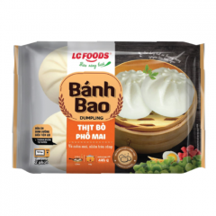 Bánh bao LC Foods thịt bò phô mai 400g chính hãng