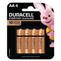 Vỉ 4 viên Pin AA Duracell Everyday Alkaline chính hãng