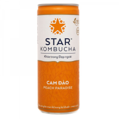 Nước uống lên men Star Kombucha Cam Đào 250ml chính hãng