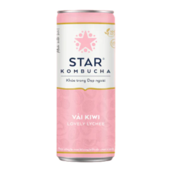 Nước uống lên men Star Kombucha Vải Kiwi 250ml chính hãng