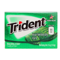 Gum Trident không đường vị bạc hà 21.6g chính hãng