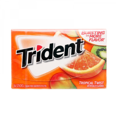 Kẹo gum không đường Trident vị trái cây nhiệt đới 21.6g chính hãng